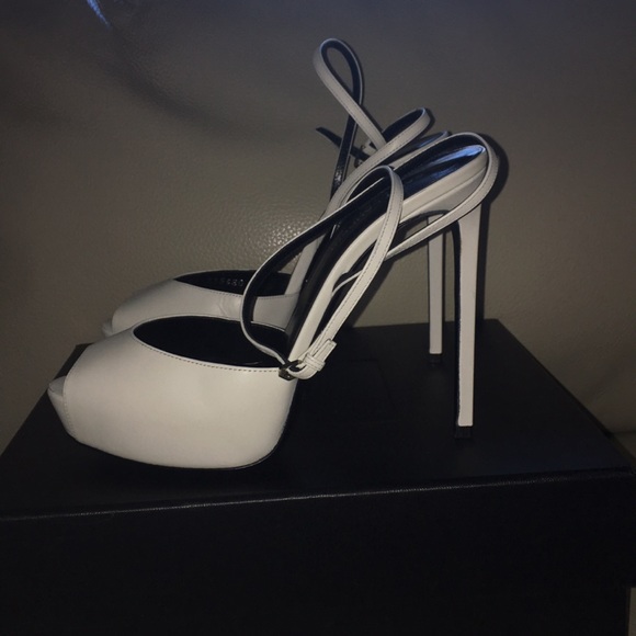 Saint Laurent White Platform Heels- size 39 - Picture 3 of 6